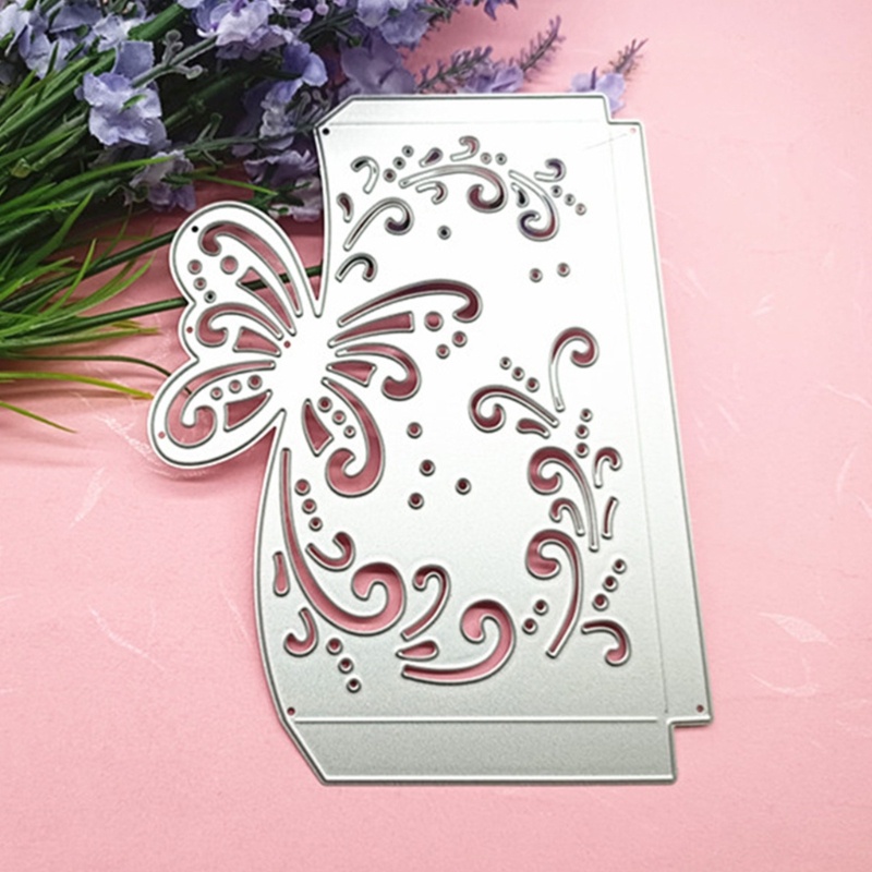 Cetakan Stensil Cutting Dies Motif Kupu-Kupu Untuk Scrapbook / Craft DIY