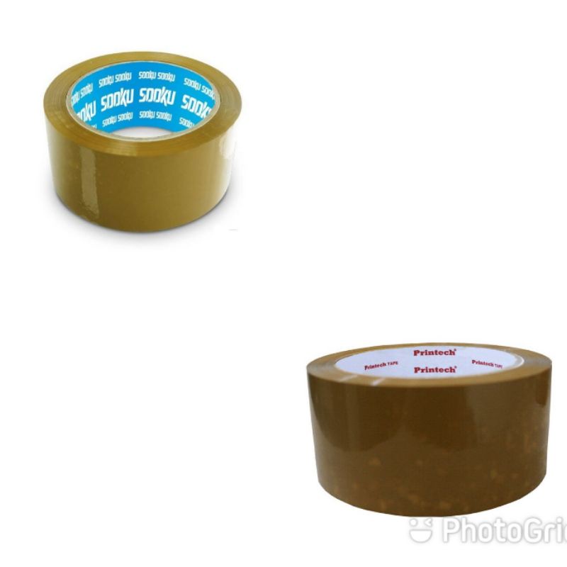 

LAKBAN SOOKU / PRINTECH BRANDED COKLAT 4.8CM /90YARD