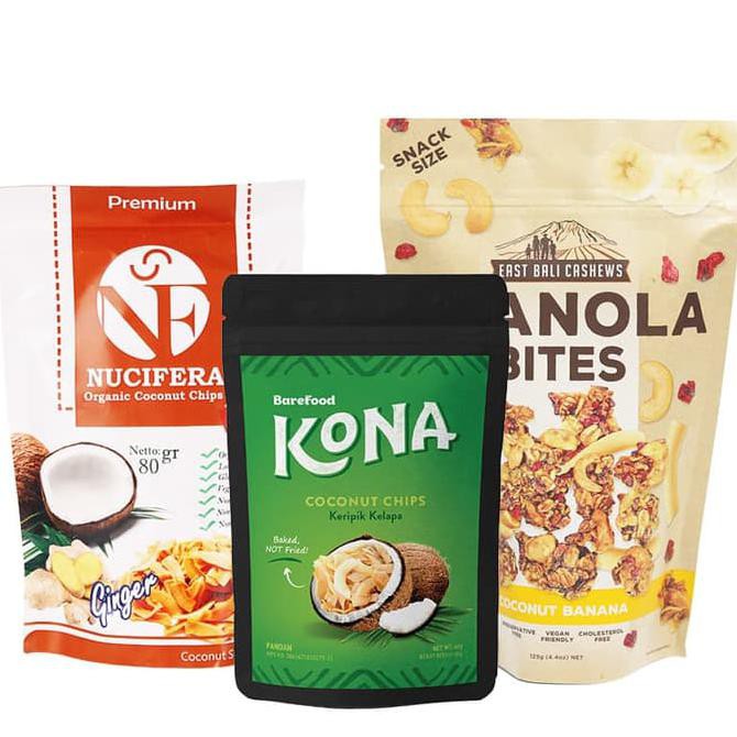 

' Paket Healthy Coconut A (East Bali Cashew, Kona, Nucifera)
