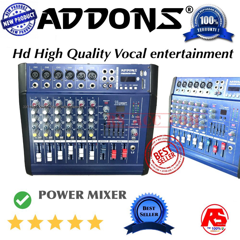 Murah  Power Mixer Pmx 602d ( 6 Channel )