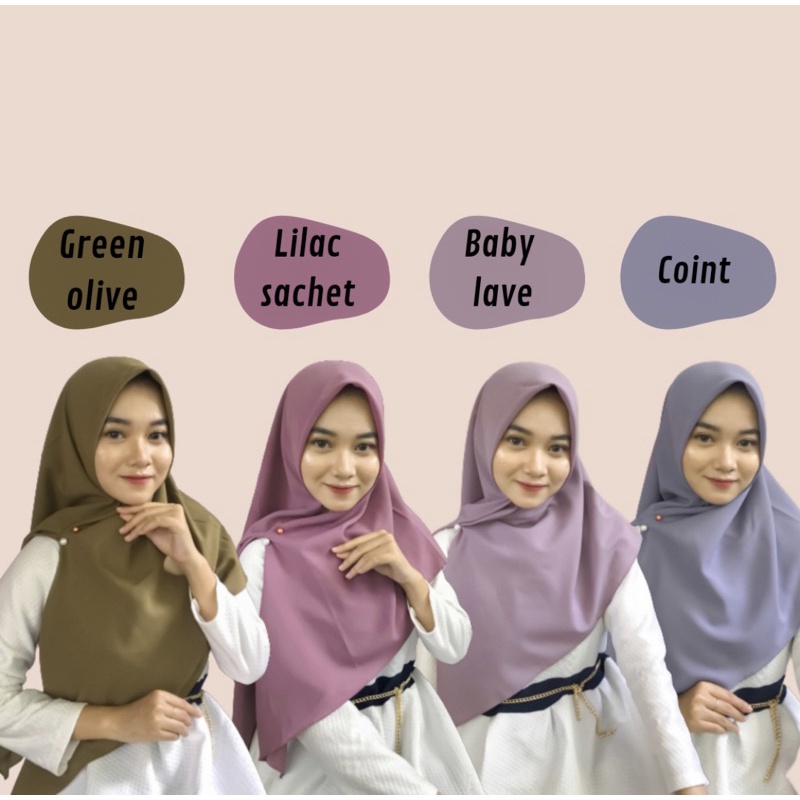 Jilbab Segiempat Diamond Syari Kemas Pouch Exclusive Wangi