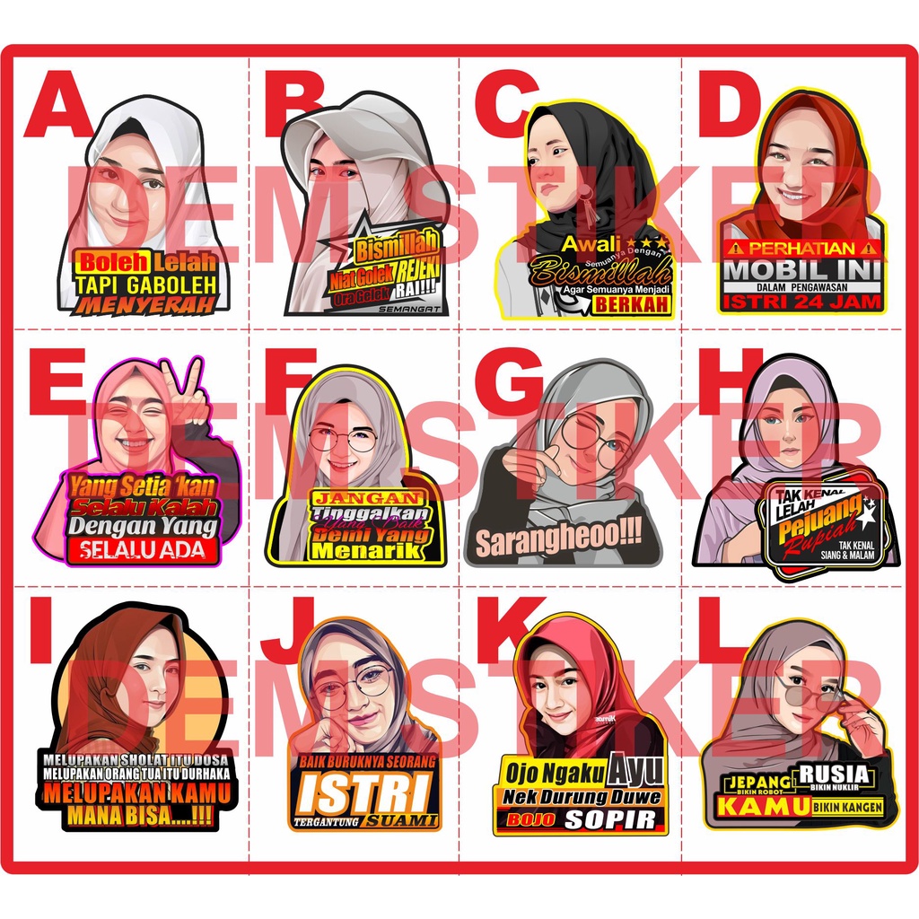 Stiker Truk - Stiker Kaca Mobil Canter - Isuzu - PickUp - L300 - FUSO dll