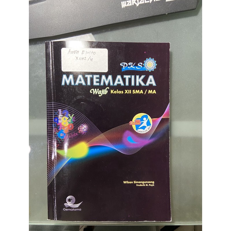 Buku Matematika wajib BEKAS kelas 12 PKS penerbit Gematama