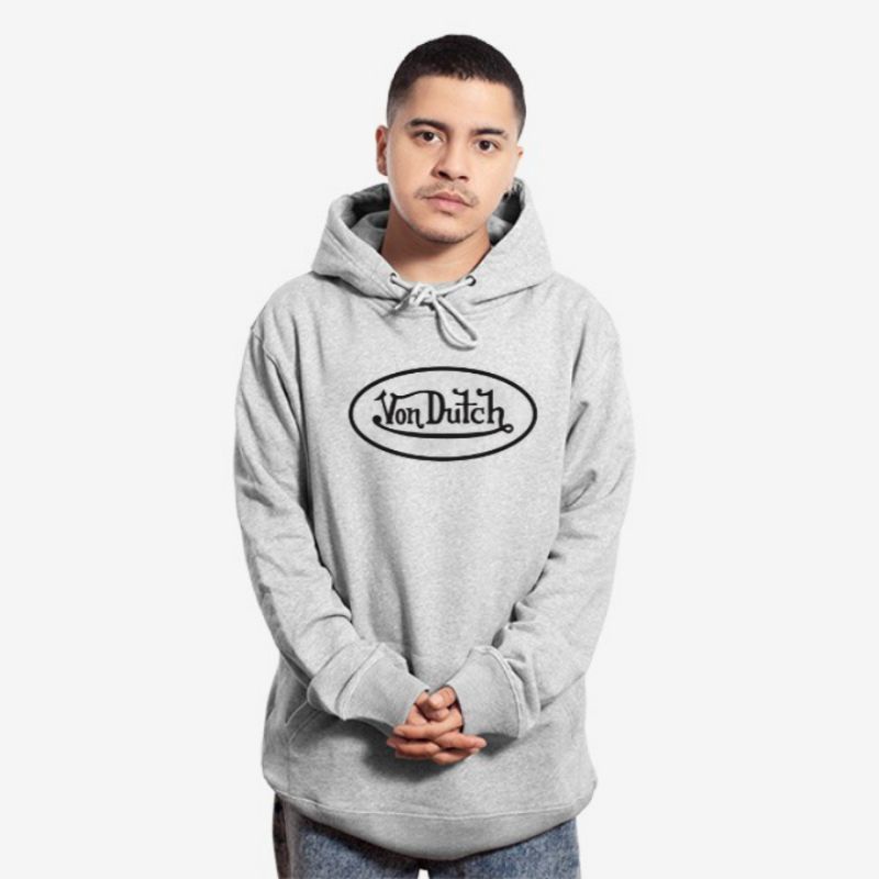 Von Dutch Jaket Hoodie Tte dyie abu Misty 53738