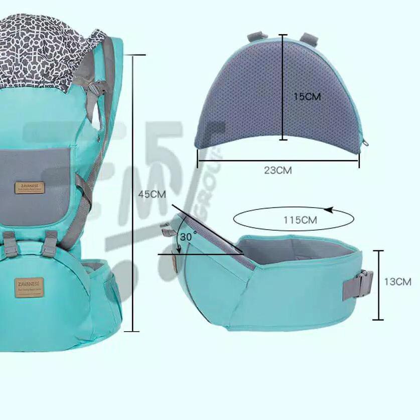 ֍ ♥KID♥ Gendongan Bayi Depan Hipseat Zavanese Kantong Bayi Kupluk Baby Carrier Hoddie Gendongan Anak