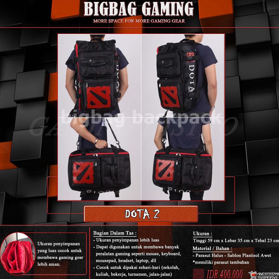 Paling Murah Tas Gaming Backpack Bigbag Dota2