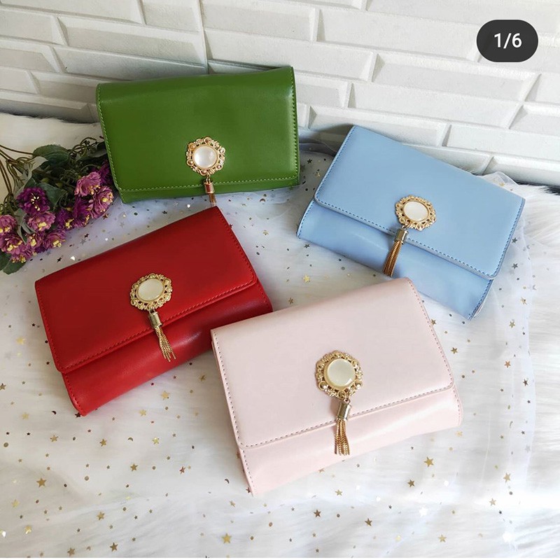 tas import wanita selempang sling bag cewek kulit pu tali rantai murah