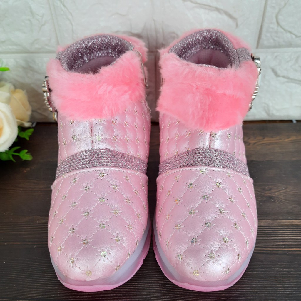 [TAMAN SEPATUKU] SEPATU TRENDY MURAH BOOTS PINK PUTIH LUCU ANAK PEREMPUAN 3 4 5 6 TAHUN DAX01