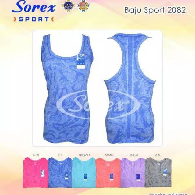 Baju Kaos Singlet Sport Olahraga Sorex 2082 Murah