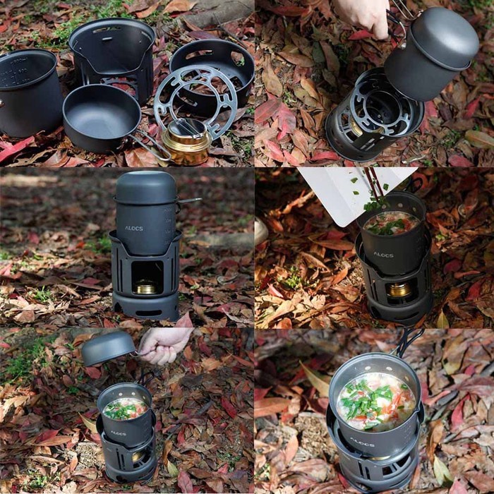 Kompor Spirtus Portable Alcohol ALOCS 7in1 Stove Outdoor Camping