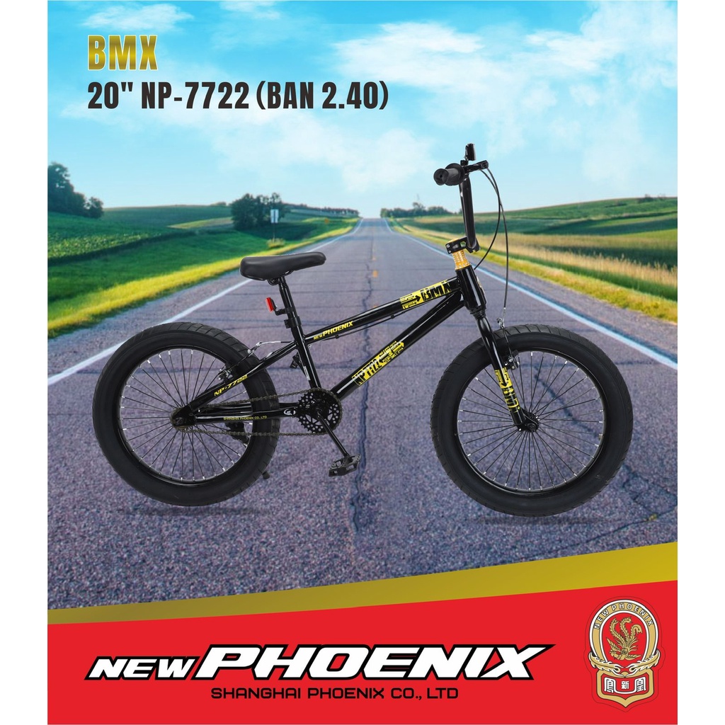 SEPEDA ANAK LAKI LAKI BMX 20&quot; NEW PHOENIX BMX 7722 BAN 2.40 DAN 3.0