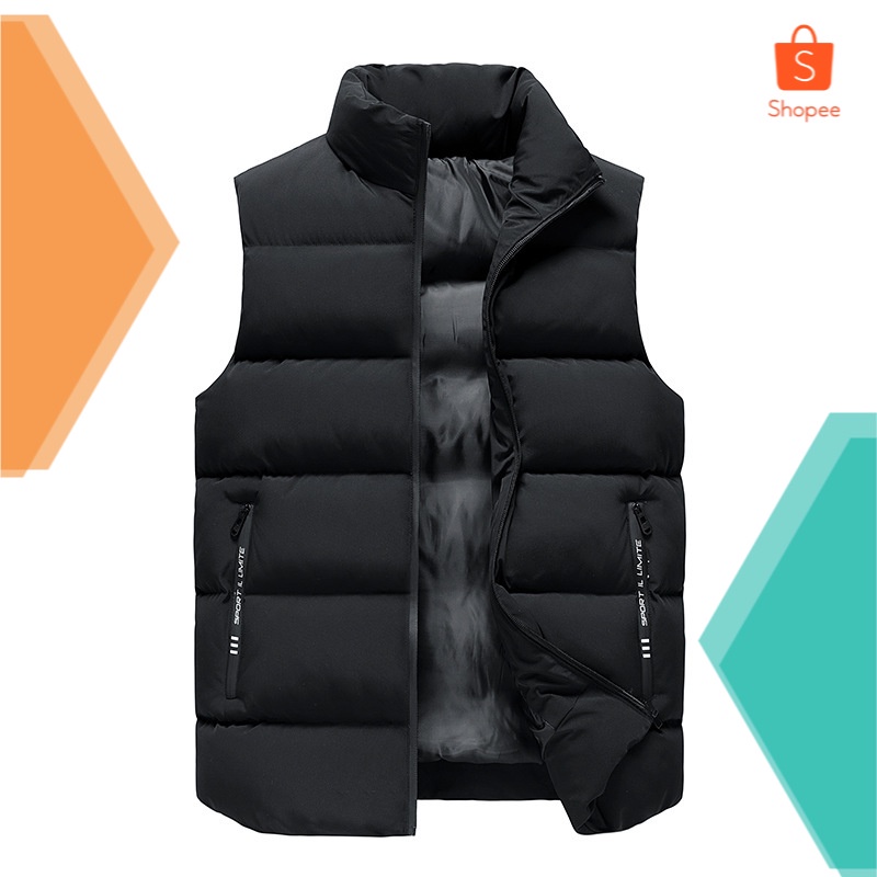 Pria Rompi  Turun Katun Jaket Korea Fashion Rompi Rompi Katun Longgar Tebal Mantel Pria