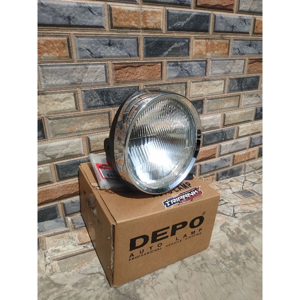lampu depan tiger revo set ori baru reflektor depo made in taiwan