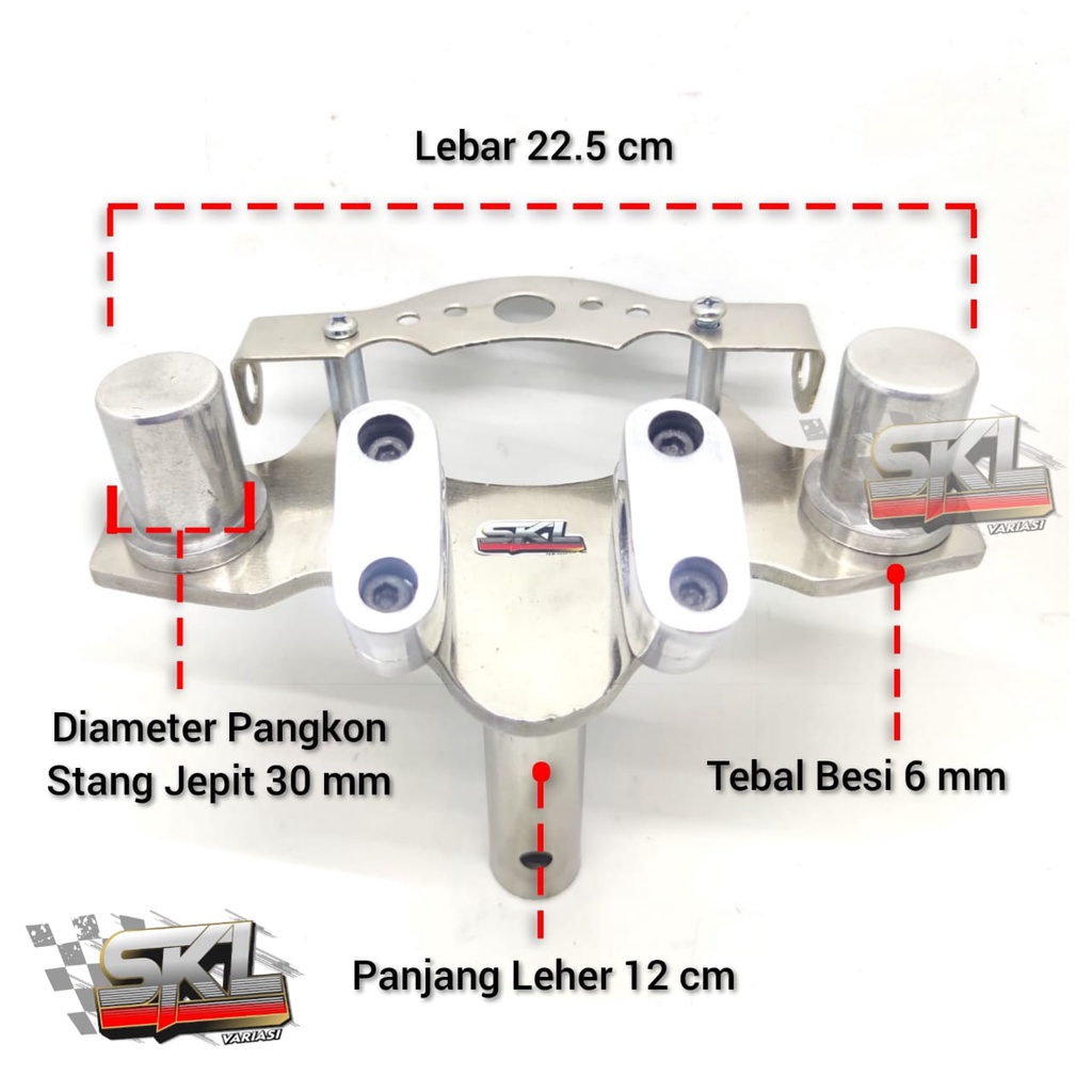 Adaptor Dudukan Stang Motor Matic Bebek Honda Scoopy Vario Beat Genio PCX Vario 160 125 Beat Street Forza Genio ADV 150  dan Supra X 125 FI Cs1 Revo Astrea Grand Blade 125 FI Supra 150 GTR Model Stir Setang Trail Trondol Drag Racing Road Race Supermoto