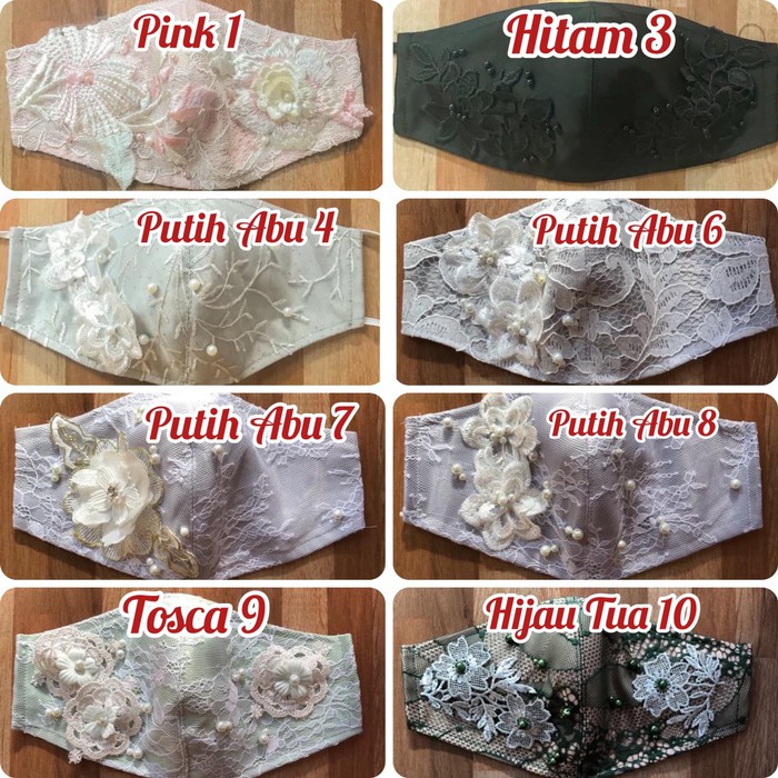 Masker Hijab Kain Brokat
