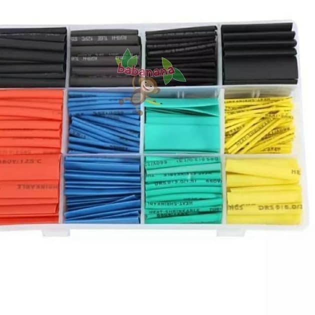 

BARU!!-257 530 pcs Heat Shrink Tube Warna Warni Isolasi Bakar Selongsong Tube