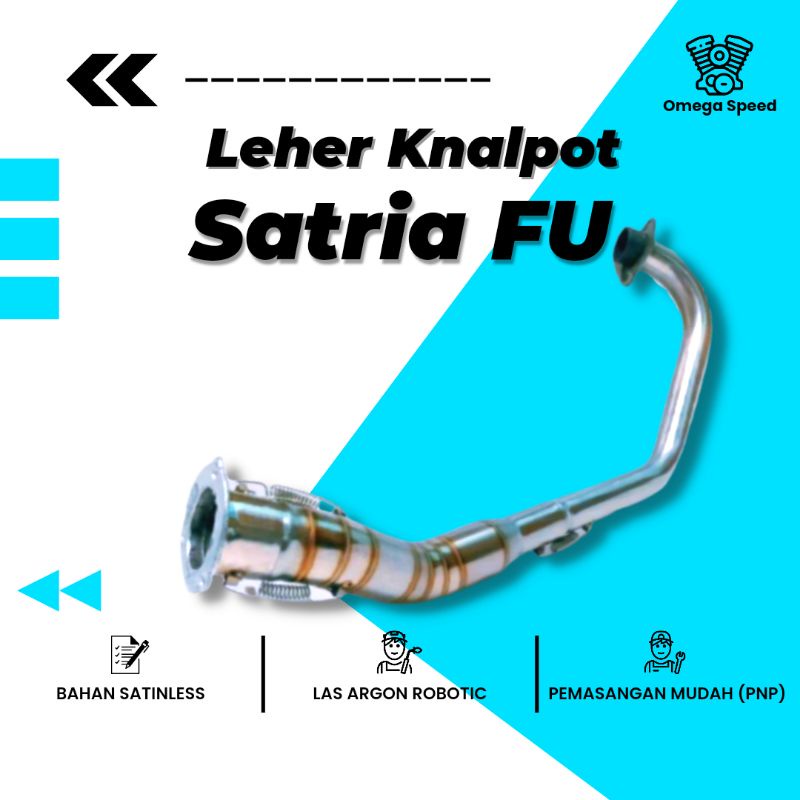 Leher Knalpot Satria Fu Karburator Stainless