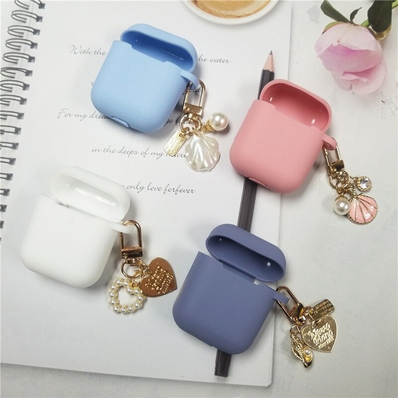 Case Kartun Bunga Korea Korea Kompatibel Untuk Airpods1 2 3mewah Shell Keyring Silikon Earphone Case