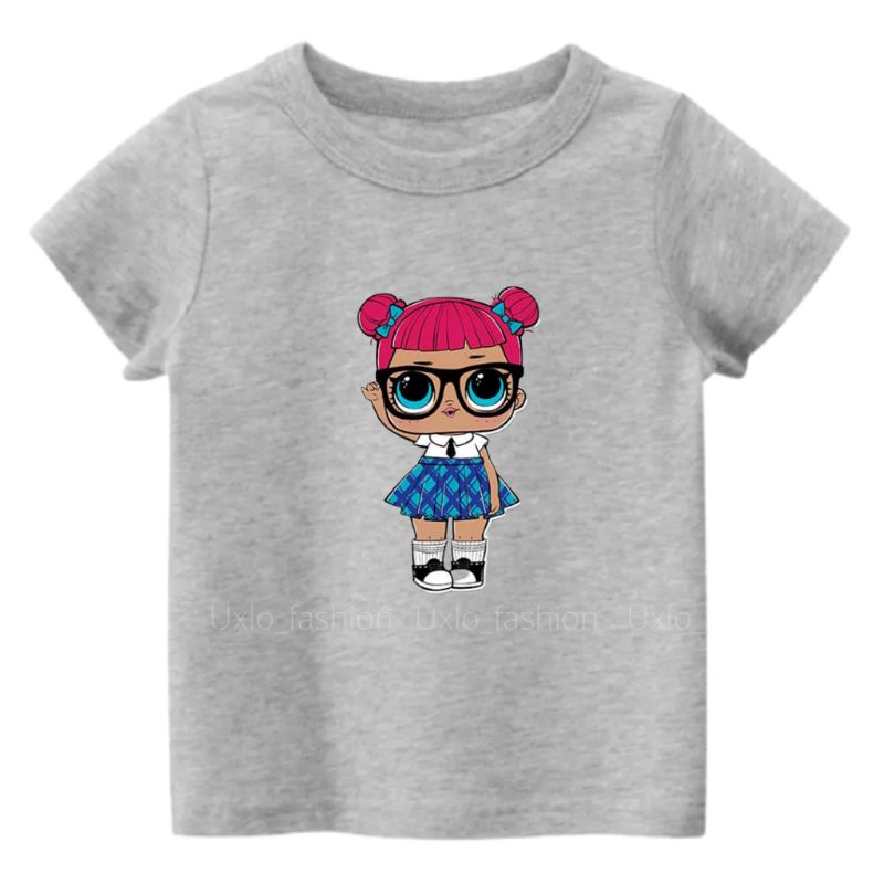 Kaos Anak Perempuan Kartun Lol Suprise Cute Murah Umur 2 sampai 15 Tahun Uxlo Fashion