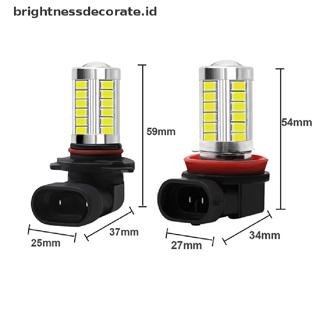 [birth] 2Pcs Car H8 H11 LED 9005 9006 5630 33SMD Fog Lamp Daytime Running Light Bulb [ID]