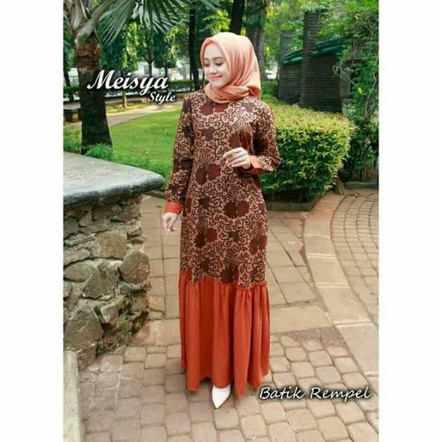 [READY] Longdress Batik Jumbo / Gamis Batik / Daster Muslim Bahan Rayon Rotari PT Sritex