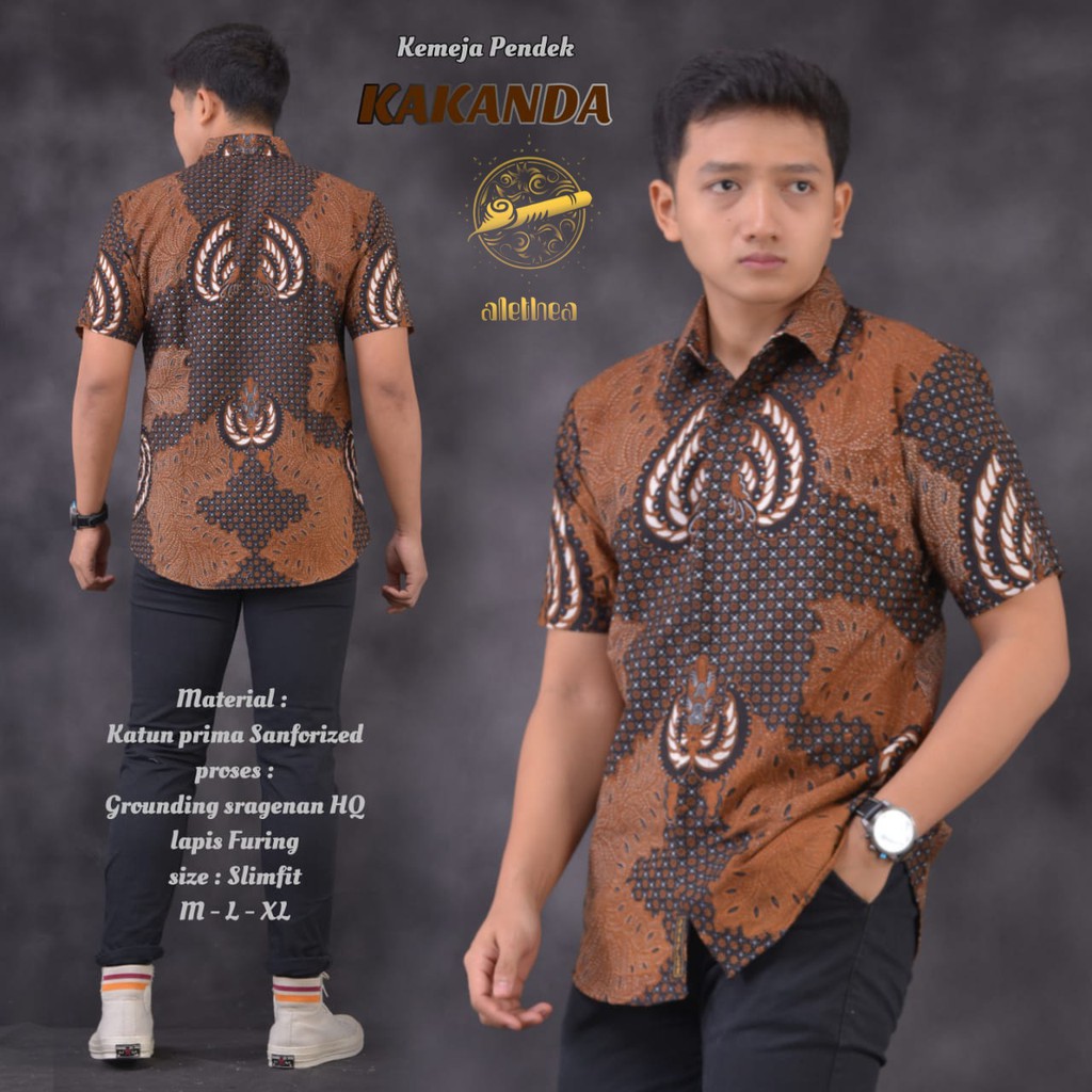 Kakanda Kemeja Batik Pria Lengan Pendek Full Furing Alethea Premium Modern Katun Halus Primisima PERWIRA MAHESA ASTAGUNA ARIESWARA HANUNG RAJASWA GITARJA UNGU KENCONO UNGU SUKET SEGORO PEKSI NAVY SELING PRASTOWO PROBOSETO MAHKOTA BABON ANGKREM Vijay 2