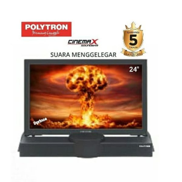 Spesial LED TV 24 Inch Polytron PLD24B8550 Cinemax Soundbar Garansi Resmi terbaik