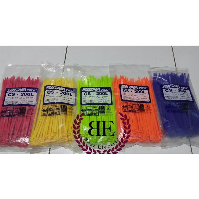 

READY STOCK Kabel Ties / Kabel Tis / Cable Tie CS 200 L Warna 20 cm SIGMA CS200L