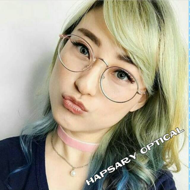 Frame Kacamata Wanita Kacamata Bulat, Kacamata Korea, Kacamata Fashion, Kaca mata Trendy &amp; Terbaru