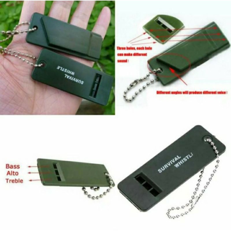 Peluit Survival pipih Adventure Whistle Peluit survival whistle emergency outdoor camping sempritan