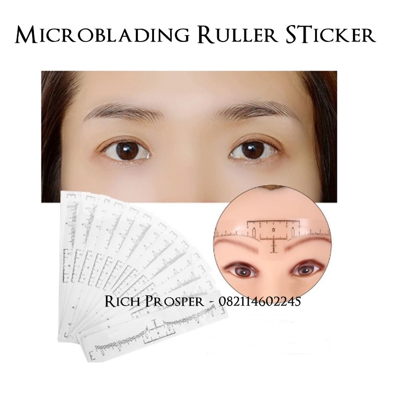 Penggaris Microblading - Sulam alis bentuk sticker