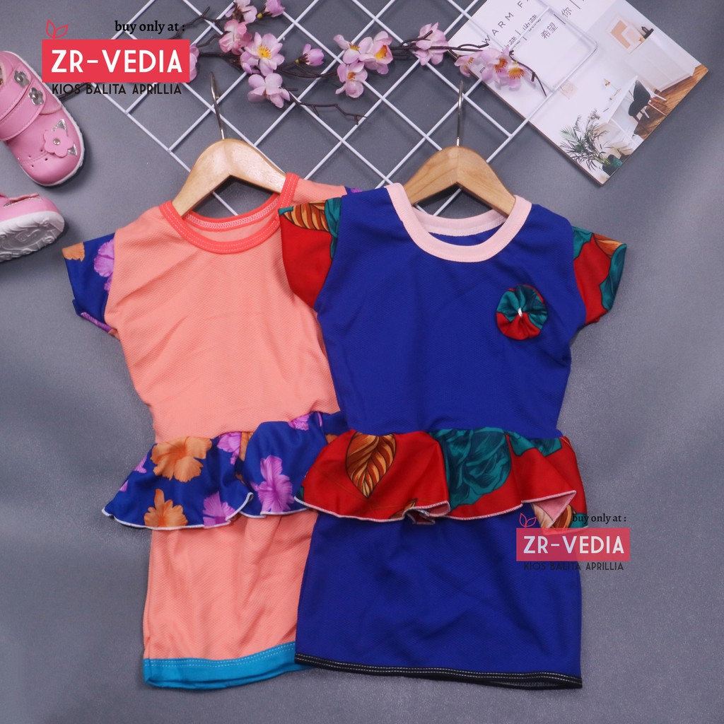 Dress Lori Bayi 3-18 Bulan  / Dres Baby Anak Perempuan Baju Pesta Lengan Pendek Murah Harian Adem