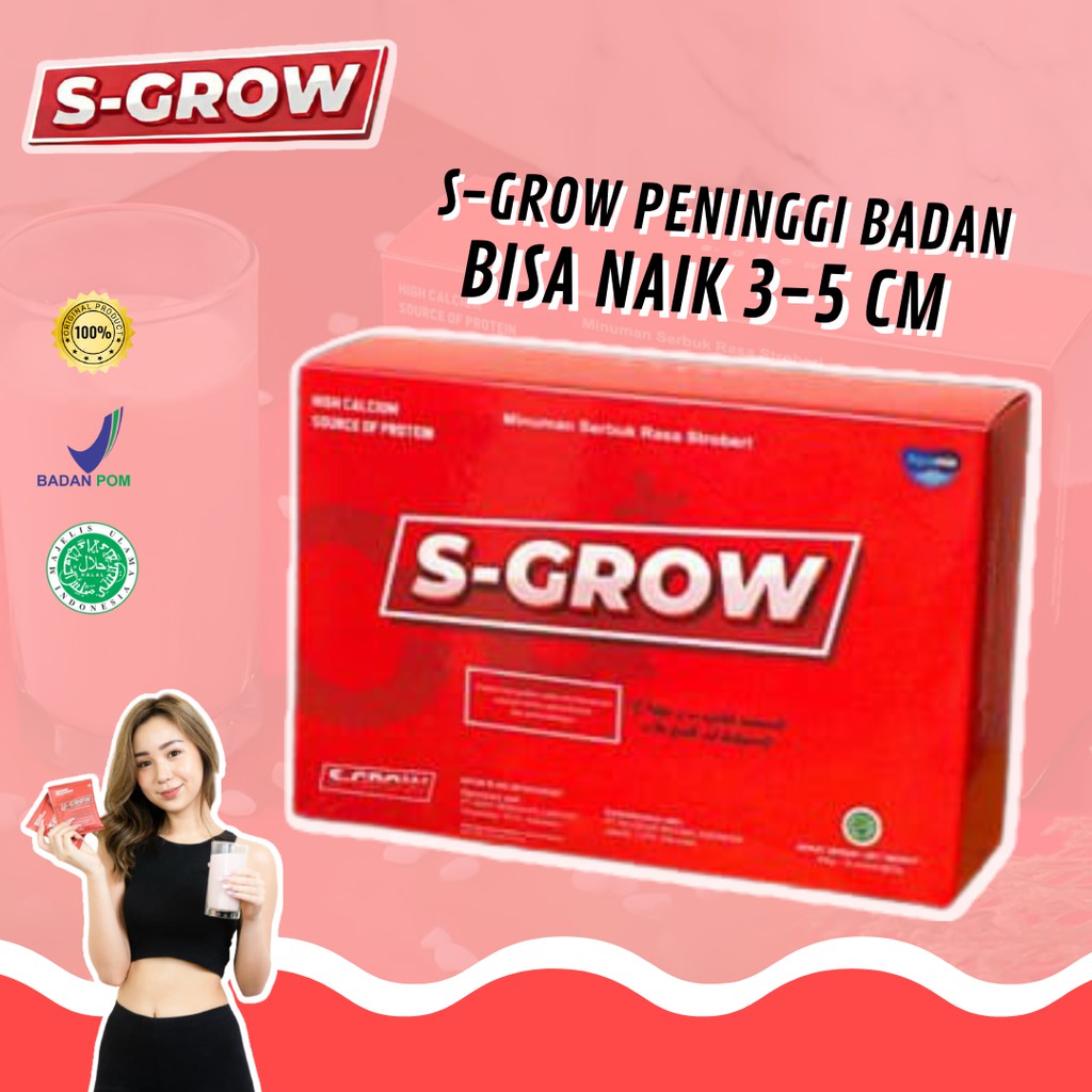 

S GROW original PENINGGI BADAN SUSU SUPLEMEN VITAMIN OBAT MINUMAN HYPERGROW SUPER GROW UP PENINGGI BADAN KALSIUM DEWASA AMPUH ORIGINAL AA02