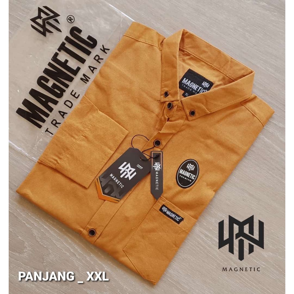 Baju Kemeja Pria Hem Polos Formal Pria Casual Kemeja Panjang Jumbo Big Size L XL