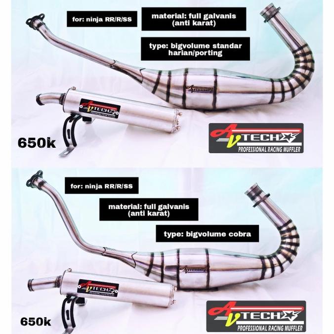 knalpot racing ninja rr r ss original avtech racing muffler garing pol