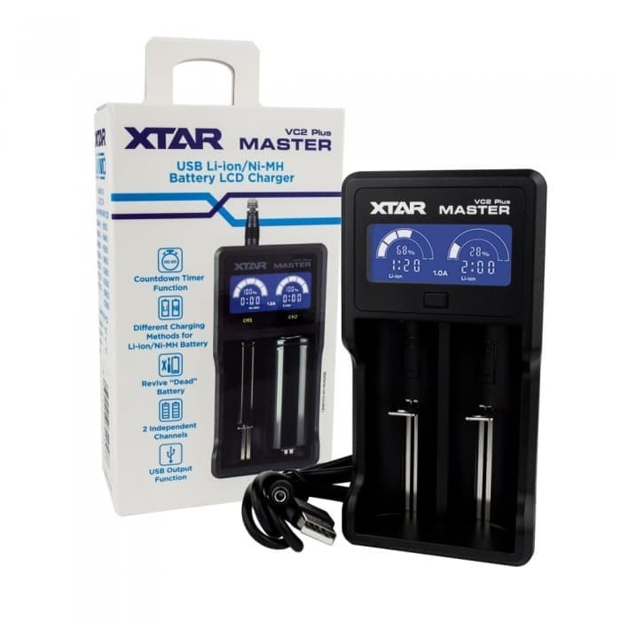 Charger Xtar Vc2 Plus Master For Battery 18650 26650 Aa Aaa Shopee Indonesia