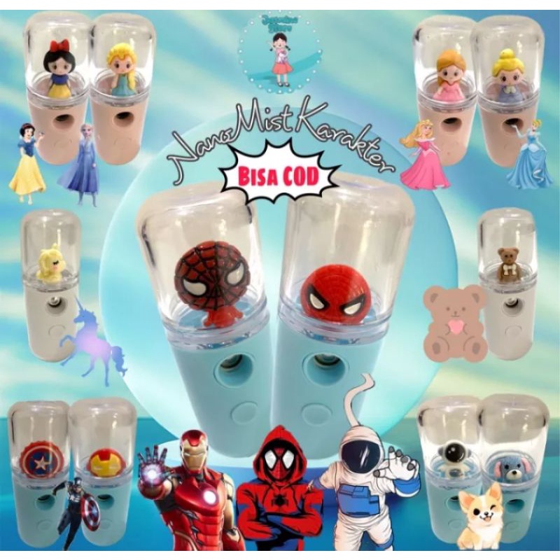 Nano Spray Mini KARAKTER Mini Nano Spray Pelembab Wajah Dan DISINFEKTAN