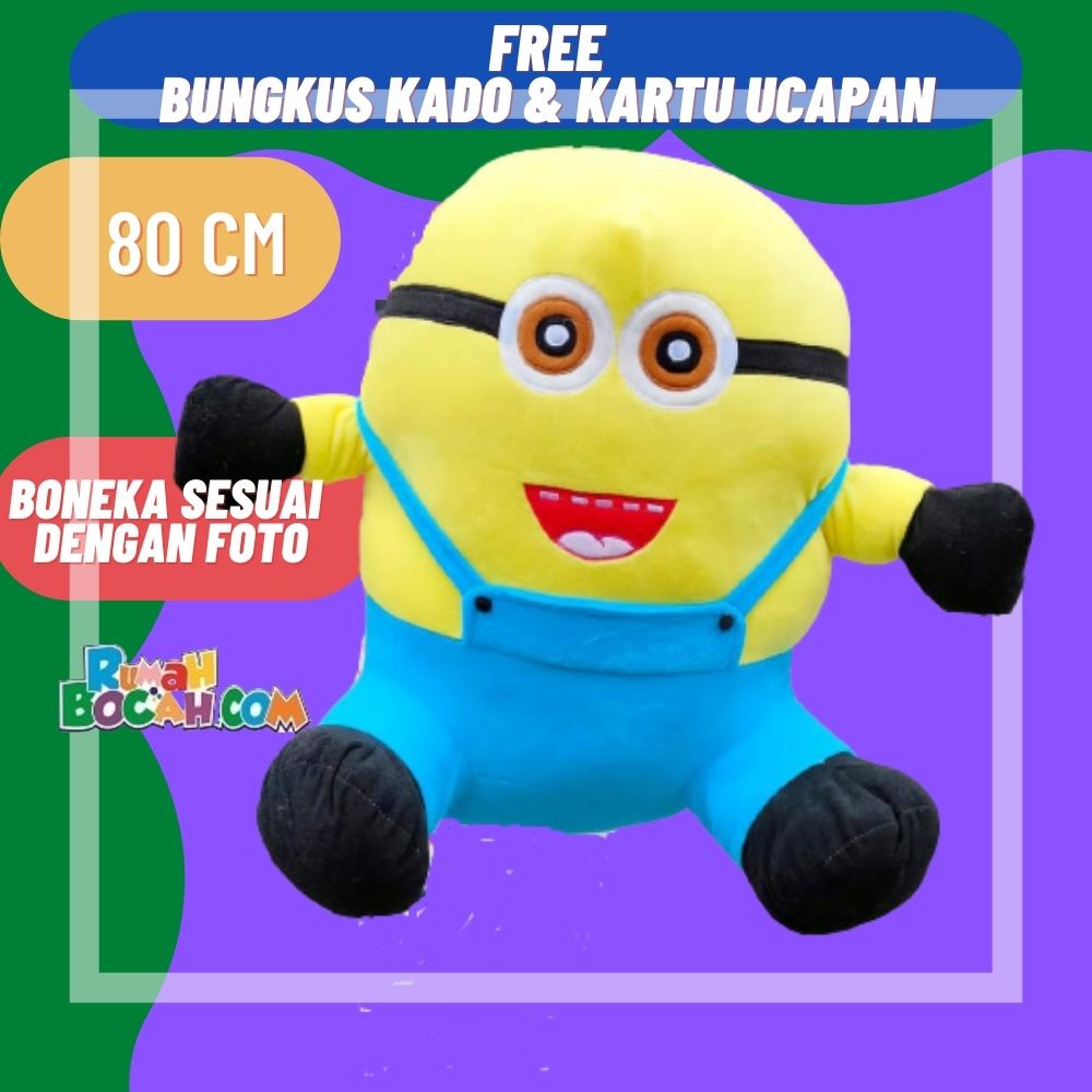 Boneka Minion 80 cm Jumbo Besar Karakter Minions untuk Kado Ulang Tahun Kado Anniversary Kado Valent