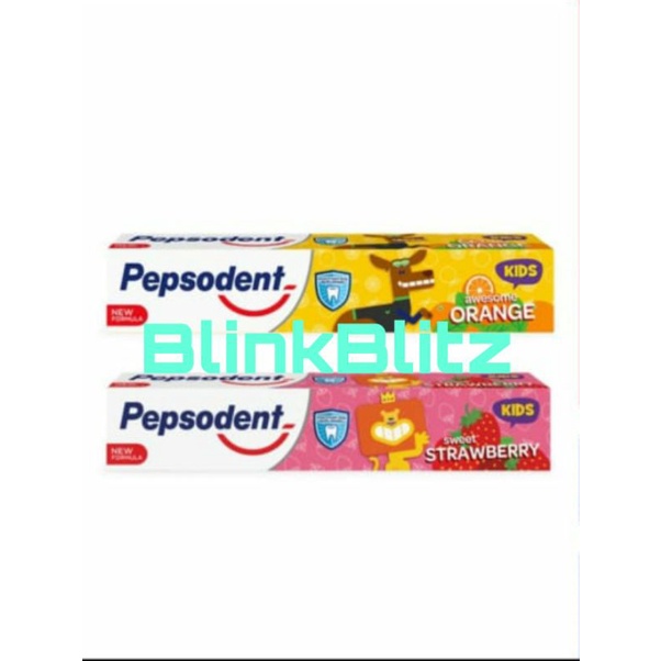 Pepsodent Kids 50 gr Pasta Gigi Anak Strawberry Orange