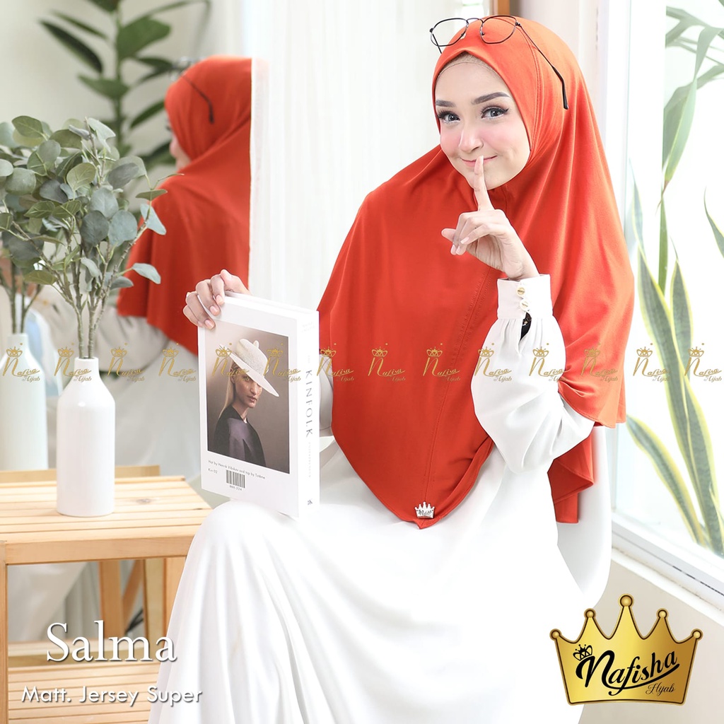 SALMA hijab instan malay jersey super by Nafisha bergo malay