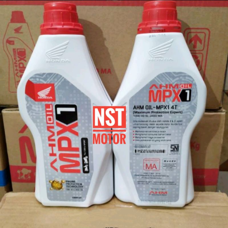 Oli MPX 1 Sae 10W40 1Liter Oli Motor Sport Original Asli AHM