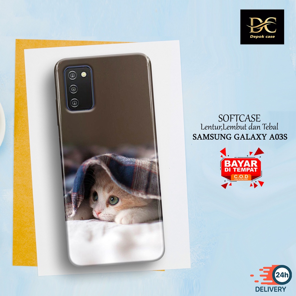 Case Samsung Galaxy A03s Terbaru - Fhasion Case KUCING - Casing Hp Samsung Galaxy A03s Terbaru - Sof
