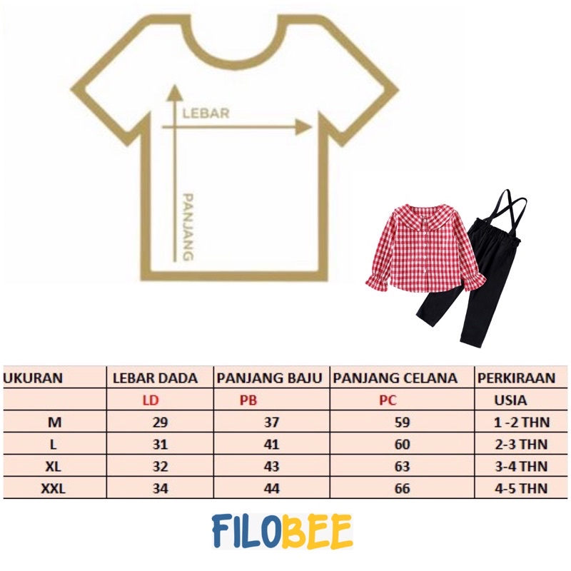 FILOBEE STELAN ANAK PEREMPUAN/ MOTIF KODOK/ BAJU ANAK PEREMPUAN KOTAK KOTAK MOTIF KODOK