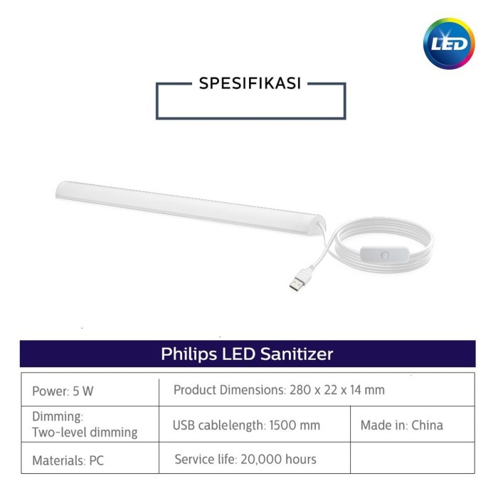 PHILIPS LED Sanitizer USB luminaire