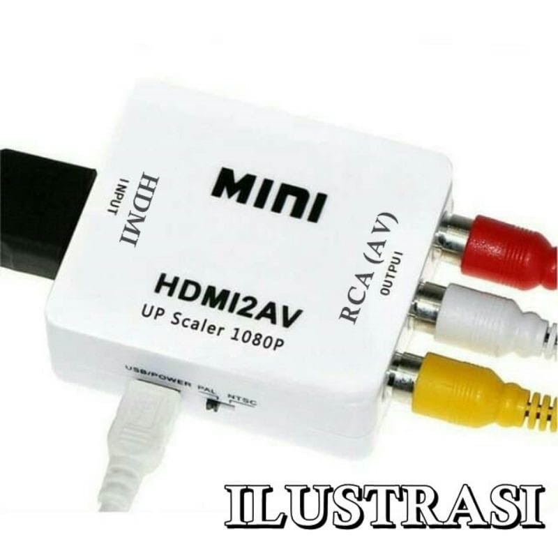 (TWS) HDMI To RCA AV  HDMI MINI RCA  Mini HDMI to AV  HDMI MINI BOX