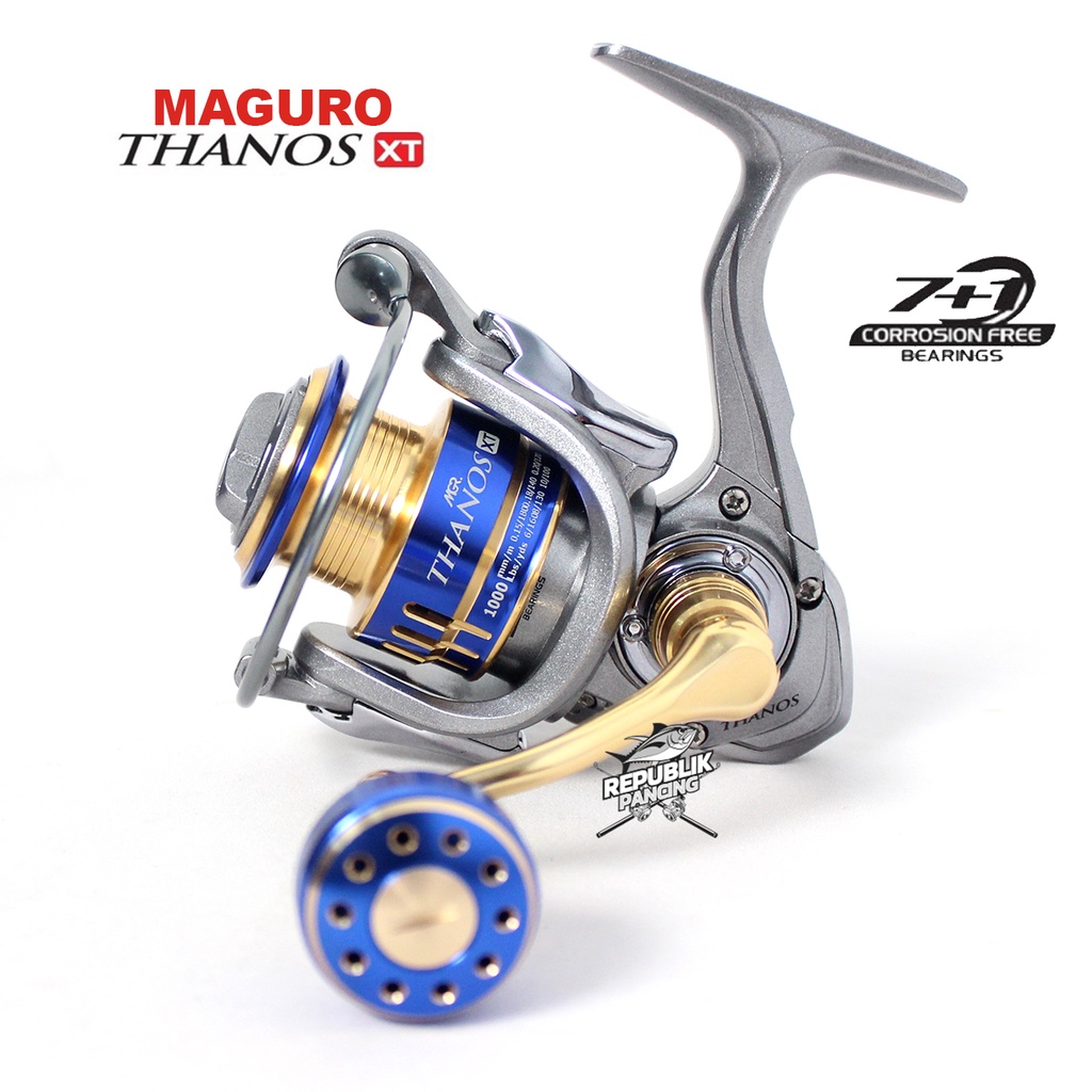 Reel Maguro THANOS XT 1000 2000 3000 4000 5000 6000 8000 Power Handle 7+1 BB Republik Pancing