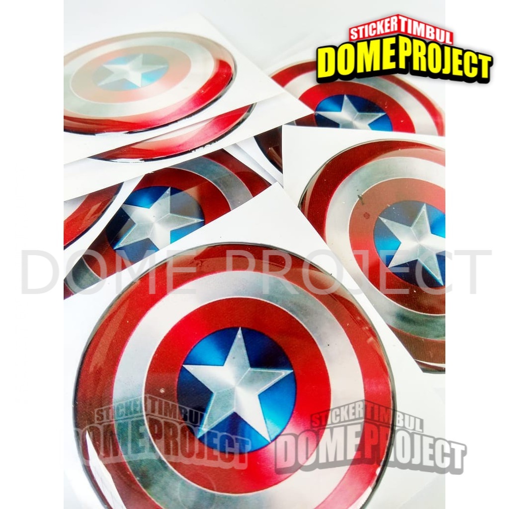 STIKER MOTOR LOGO CAPTAIN AMERICA STIKER EMBLEM LENTUR AKSESORIS SEPEDA MOTOR