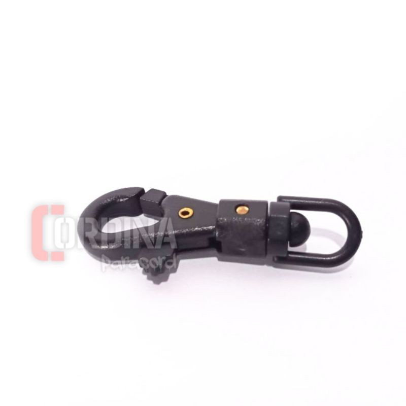 CLASP HOOK CARABINER Putar Rotasi Buckle Clip Hanging Aksesoris gantungan kunci idcard