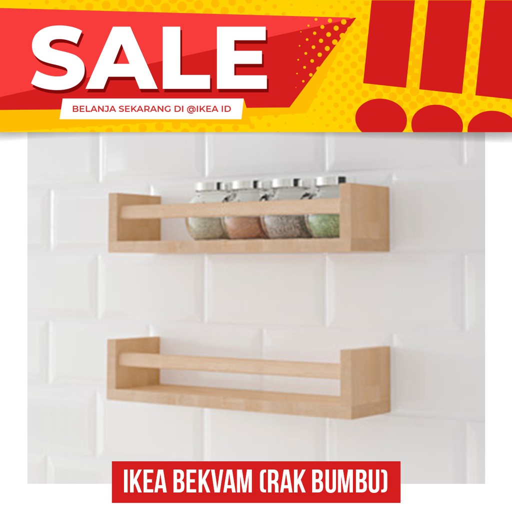 IKEA BEKVAM Rak  Bumbu Serba Guna Kayu Birch Solid 