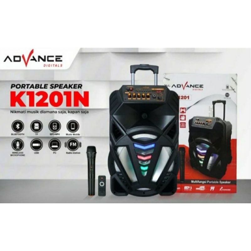 SPEKER ADVANCE K 1201 MULTIMEDIA PORTABEL SUBWOOFER (ada mix+remot